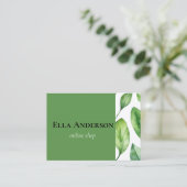 Groene bladeren plant visitekaartje (Staand voorkant)