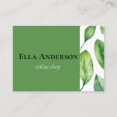 Groene bladeren plant visitekaartje (Voorkant)