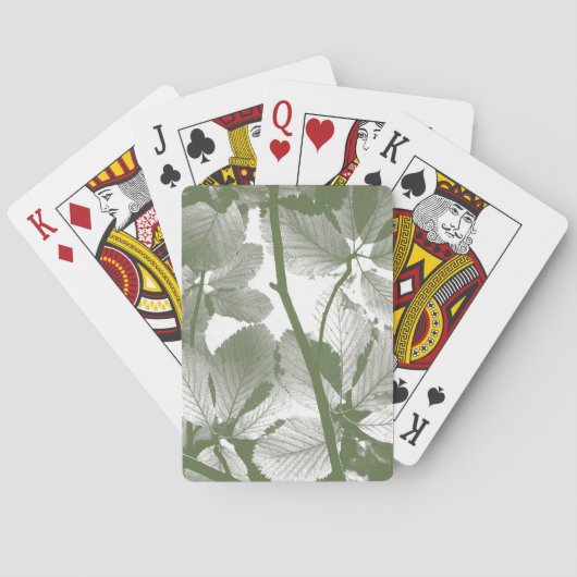 GROENE BLADEREN POKERKAARTEN (Achterkant)