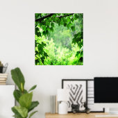 Groene bladeren poster (Thuiskantoor)