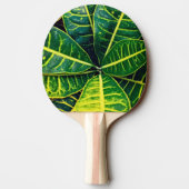 Groene bladeren tafeltennisbatje (Achterkant)