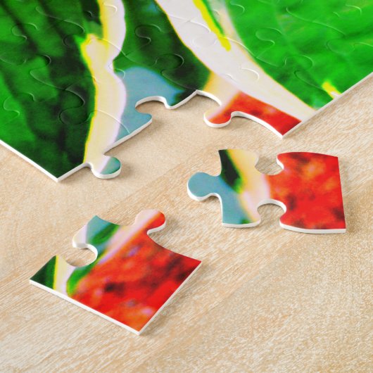 Groene bladeren van een Hosta-plant Legpuzzel (Zijkant)