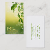 Groene bladeren visitekaartje (Voorkant / Achterkant)