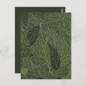 Groene bladeren Vloeien Briefkaart (Voorkant / Achterkant)