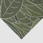 Groene bladeren Vloeien Tissuepapier (Detail)