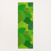 Groene bladeren yoga mat. yogamat (Achterkant)