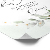 Groene bladgoud bloem Mimosa bar Poster (Hoek)