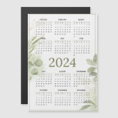 Groene bladkalender Magnetische Kaart (Voorkant / Achterkant)