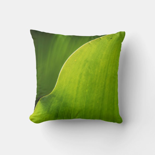 groene bladkussen kussen (Voorkant)