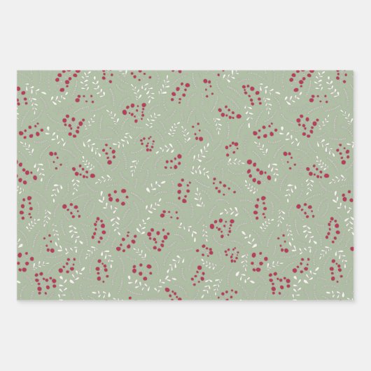 Groene bladlaurel, gebladerte inpakpapier vel (Voorkant 3)