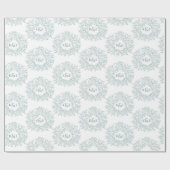 Groene bladmonogram kunst op basis van wit cadeaupapier (Vlak)