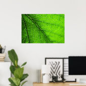 Groene bladtextuur poster (Thuiskantoor)