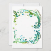 "Groene" blanco uitnodiging/tussenvoegsel/kaart Kaart (Achterkant)