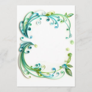 "Groene" blanco uitnodiging/tussenvoegsel/kaart Kaart