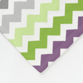 Groene Blauwe Chevron Pattern Monogram Blanket Fleece Deken (Hoek)