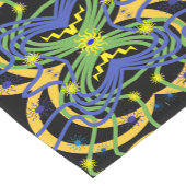 Groene, Blauwe, Gele Abstracte Korte Tafelloper (Hoek)