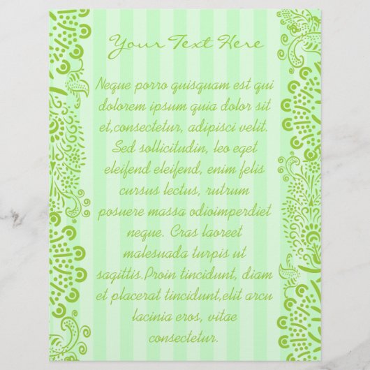 Groene Blauwe Gestreepte Gedraaide Flyer (Voorkant)