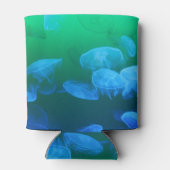 Groene blauwe gradiënt van wolkwal blikjeskoeler (Achterkant)