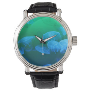 Groene blauwe gradiënt van wolkwal horloge