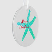 Groene Blauwe Kerst van de Blauwe Kerst van de Sta Ornament (voorkant)