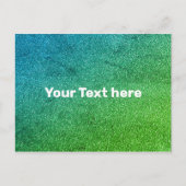 Groene Blauwe Kleurverloop Ombre Textuur Textured Briefkaart (Voorkant)