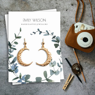 GROENE BLAUWE MUNTEN EUCALYPTUS FOLIAGE EARRING DI VISITEKAARTJE