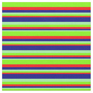 Groene, Blauwe, Rode en Chartreuse Lijnen Stof