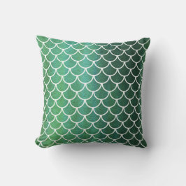 Groene blauwe schelp Waterverf Wash Pillow Kussen