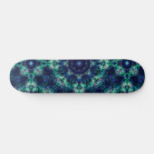 Groene blauwe sierbloem skateboard (Horizontaal)