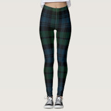 Groene blauwe TARTAN LEGGINGS voor vrouwen