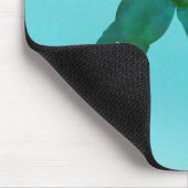 Groene blauwe Waterverf Zee Muismat (Hoek)