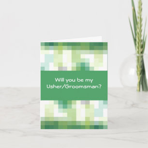 Groene, Blauwe, Witte Vierkanten, Groomsman
