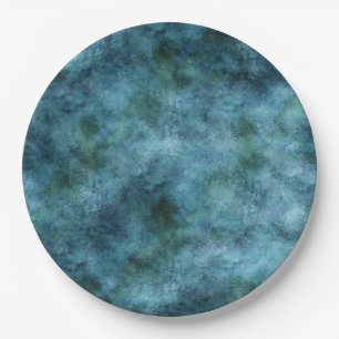Groene Blauwgroen Aqua Blue Earth Ocean Marble Abs Papieren Bordje