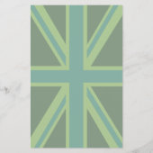 Groene Blauwgroen Keep Calm and Jouw tekst Union-a Flyer (Achterkant)