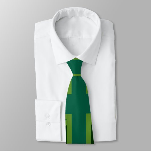 Groene Blauwgroen Keep Calm and Jouw tekst Union-a Stropdas (Gebonden)