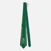Groene Blauwgroen Keep Calm and Jouw tekst Union-a Stropdas (Voorkant)