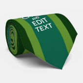 Groene Blauwgroen Keep Calm and Jouw tekst Union-a Stropdas (Opgerold)