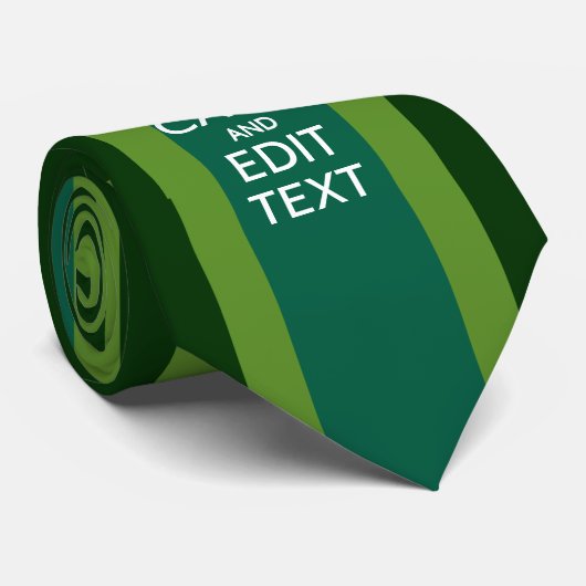 Groene Blauwgroen Keep Calm and Jouw tekst Union-a Stropdas (Opgerold)