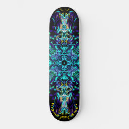 Groene Blauwgroen Psychedelic Bohemian Mandala Skateboard