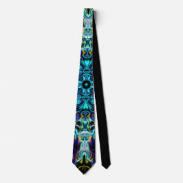 Groene Blauwgroen Psychedelic Bohemian Mandala Stropdas