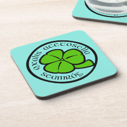 Groene Blauwgroen Shamrock Saint Patrick's Day Flo Bier Onderzetter