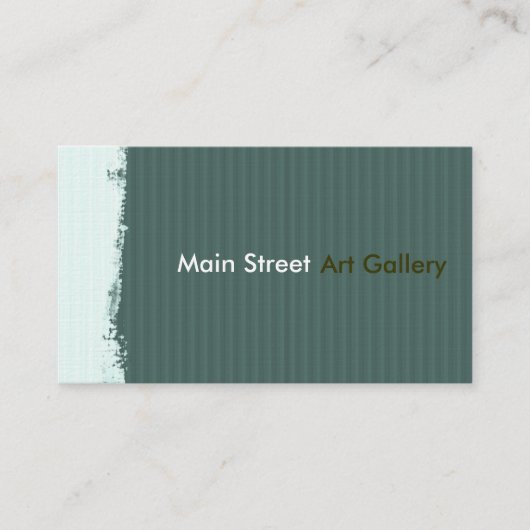Groene Blauwgroen Vetpenseelstreken Splat Abstract Visitekaartje (Voorkant)