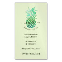 Groene & Blauwgroen Waterverf Tropische Ananas Fru