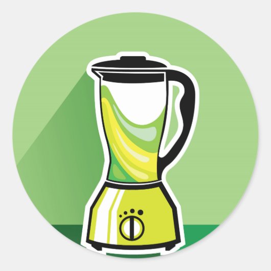 Groene blender vector ronde sticker (Voorkant)