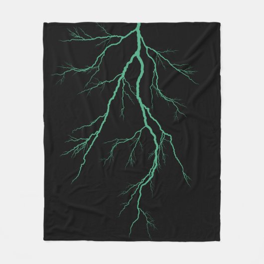 Groene bliksem fleece deken (Voorkant)