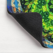 Groene bloem Geometrische Mandala Mousepad Muismat (Hoek)