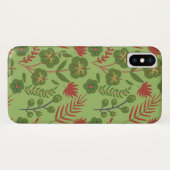 Groene bloem, naadloos patroon, tak, blad Case-Mate iPhone case (Achterkant (horizontaal))
