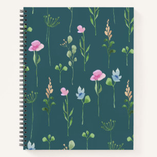 Groene bloem notitieboek
