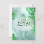 Groene bloem-RSVP met entree-opties RSVP Kaartje (Achterkant)