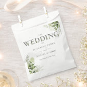 Groene Bloem Typografie Bruiloft Bedankzakje (Geknipt)